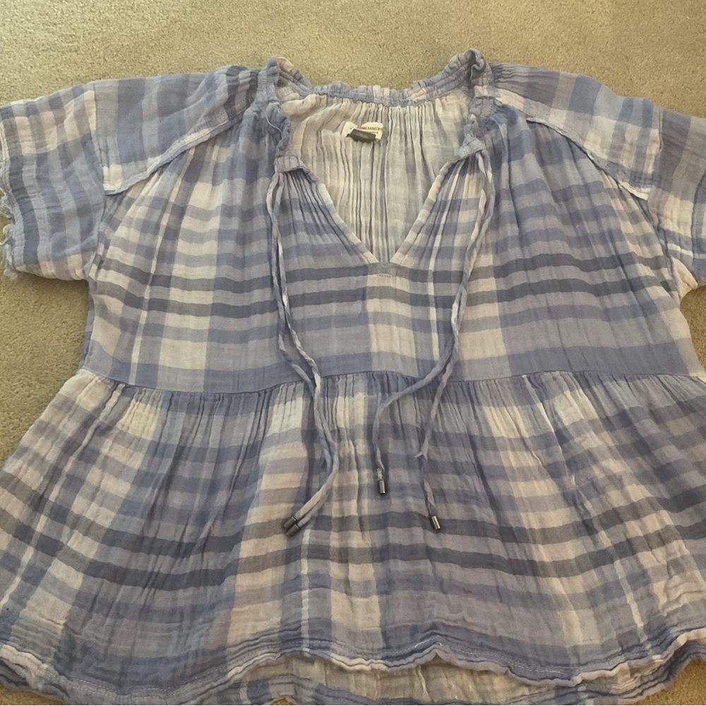Pilcro by Anthropologie Bette Babydoll Top, XS - Picture 3 of 7